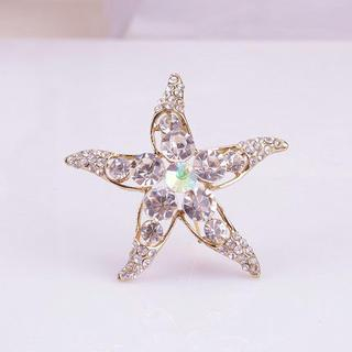 Best Jewellery Rhinestone Sea Star Brooch