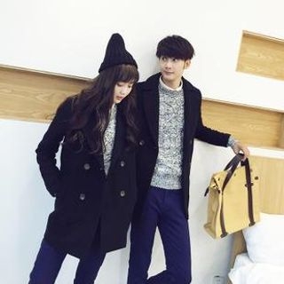 Simpair Couples Double-Breasted Wool Jacket