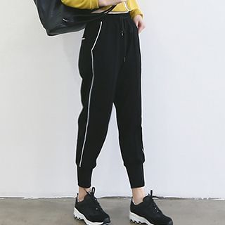 Bloombloom Contrast Trim Sweatpants