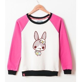 Onoza Long-Sleeve Rabbit-Print Top