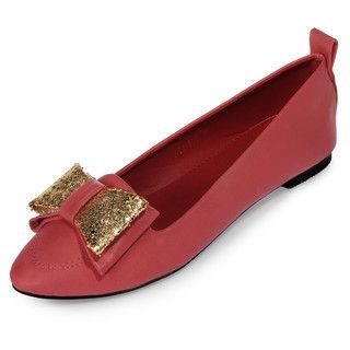yeswalker Sequined Bow-Accent Flats
