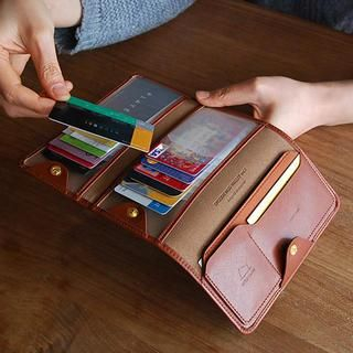 Zakka Faux-Leather Folding Wallet