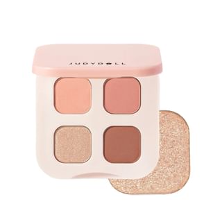 Judydoll - Silky 4-Color Eyeshadow Palette - 4 Types #04 Peach Apricot