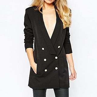 Richcoco Double-breasted Long Blazer
