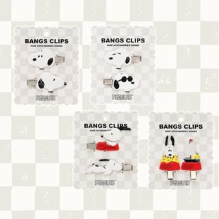 Shobido Peanuts Snoopy Bangs Hair Clips (Set Of 2) Type D