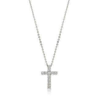 Kenny & co. Full Crystal Cross Pendant With Necklace Steel - One Size