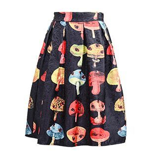 Flore Printed Pleated Skirt