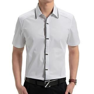 Newlook Short-Sleeve Pleated Shirt