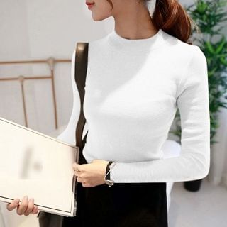 Rainbeam Long-Sleeve Rib-Knit Top