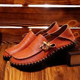 Preppy Boys Genuine-Leather Lace-Up Loafers