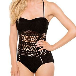 Driftwood Lace Panel Swimsuit