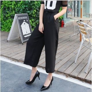 SUYISODA Cropped Wide-leg Pants