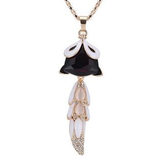 Glitglow Jeweled Fox Necklace
