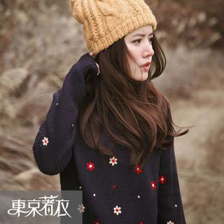 Tokyo Fashion Embroidered-Flower Sweater