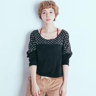 CatWorld Dotted Panel Knit Top