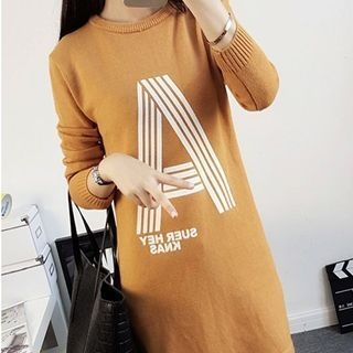 NIZ Lettering Long Knit Top