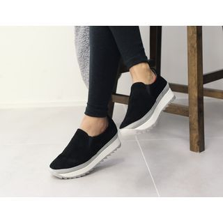 DANI LOVE Genuine Leather Platform Slip-Ons