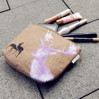 as it is Small Makeup Bag - Deer Brown - One Size