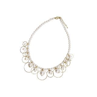 maybe-baby Metallic Faux-Pearl Necklace