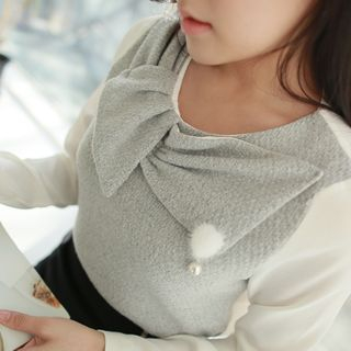 CLICK Inset Blouse Knit Top