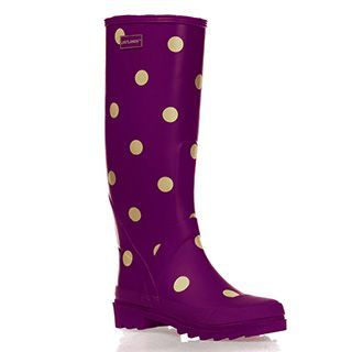 Rainy Days Polka Dot Fleece-lined Rainboots