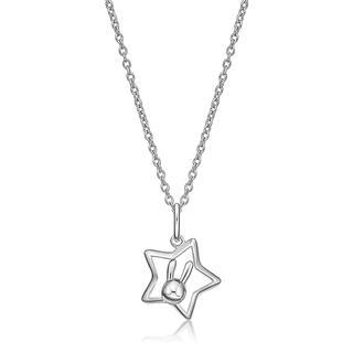Kenny & co. 925 Silver Rabbit C. Star Pendant (in RH. Plated ) Silver - One Size