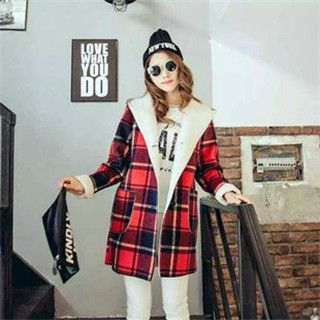 P.E.I. Girl Plaid Hooded Coat