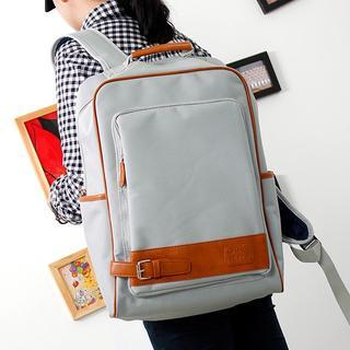 Bag Hub Faux-Leather Trim Backpack