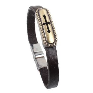 KINNO Cross Genuine Leather Bracelet