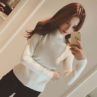 lilygirl Mock-Neck Knit Top