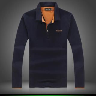 Alvicio Long-Sleeve Piped Polo Shirt