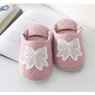 iswas Lace-Detail Quilted Slippers