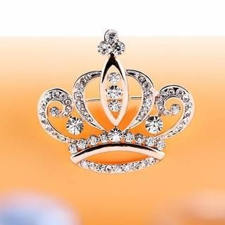 Trend Cool Rhinestone Crown Brooch