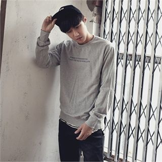 MITOSHOP Lettering Cotton Pullover