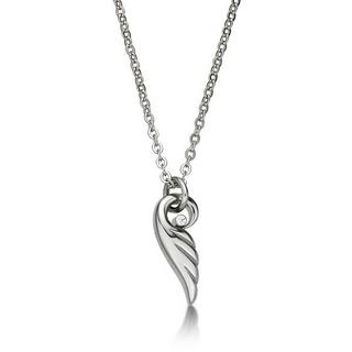 Kenny & co. Lovebird with Wing Hollow Swarovski Crystal Necklace Silver - One Size