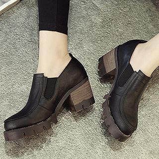 Mancienne Heel Ankle Boots