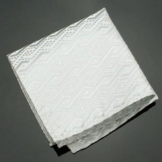 Xin Club Patterned Pocket Square White - One Size