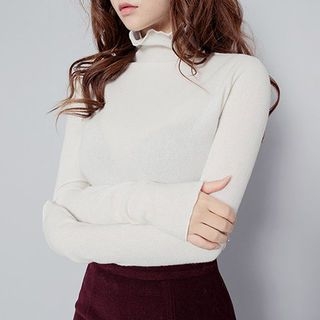 chuu Mock-Neck Slim-Fit Top