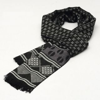 Romguest Patterned Fringed Scarf s70 - One Size