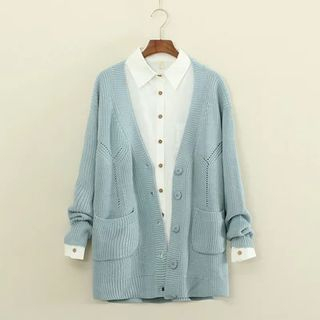 Mushi Open Front Cable Knit Jacket
