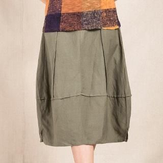 Romantica Panel A-Line Midi Skirt