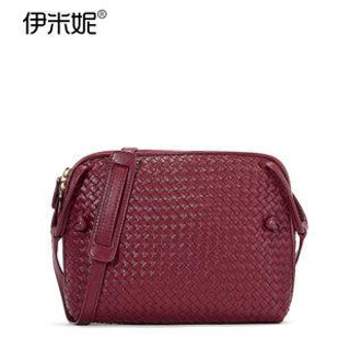 Emini House Genuine Leather Woven Crossbody Bag