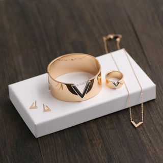 Love Generation Letter V Bracelet / Ring / Earrings / Necklace
