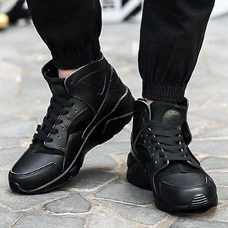 Muyu High Cut Lace Up Sneakers