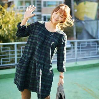 GOROKE A-Line Plaid Dress