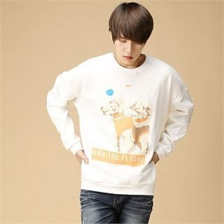 THE COVER Fleece-Lined Printing T-Shirt