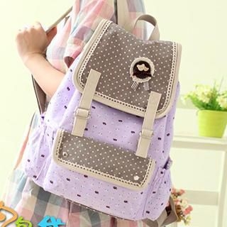 Canvas Love Printed Canvas Backpack