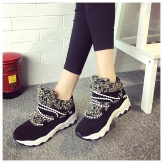 BAYO Platform Fleece-lined Sneakers