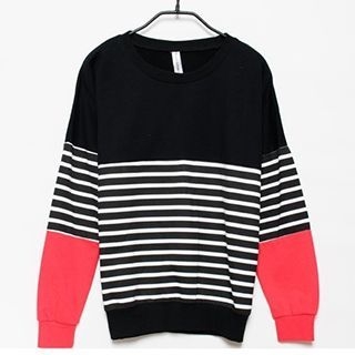 Lina Color Block Striped Pullover