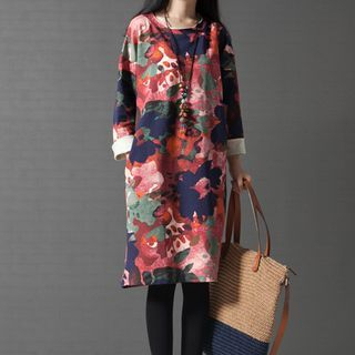 Sayumi Long-Sleeve Print Dress